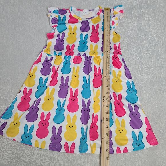 Easter peeps little chick Girls dress Size 7y Kidcore Easter Holiday SPring - Picture 4 of 8
